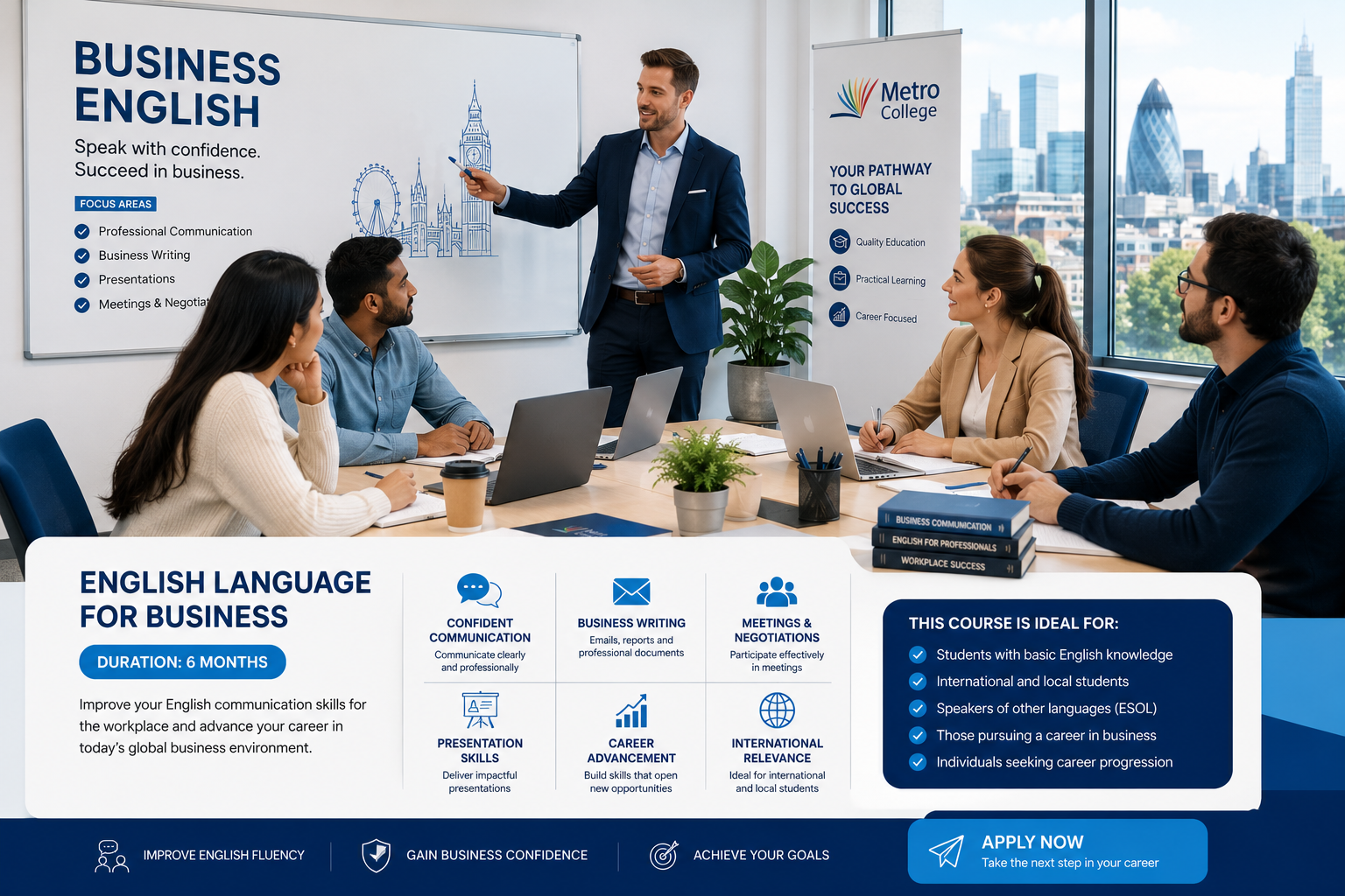 Business English classroom training session